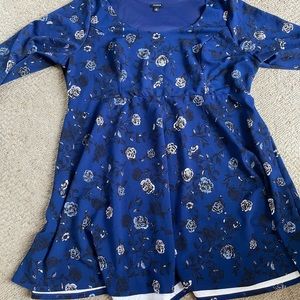 Torrid Blue Flower Swing Dress Size 4